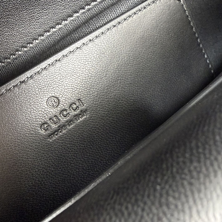 グッチ バッグ アウトレット 店舗 GUCCI GGパターン ラージ スエード GG ショルダーバッグ ブラック 857362 AAF1I 1000 グッチ バッグ 革 - 画像 (3)