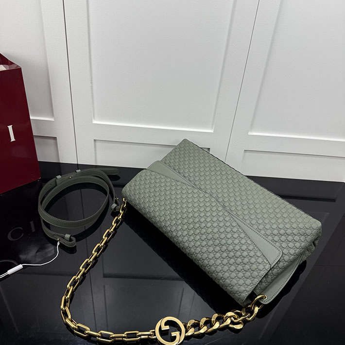 グッチ バッグ アウトレット 店舗 GUCCI GGパターン ラージ スエード GG ショルダーバッグ グリーン 857362 AAF1I 3403 グッチ バッグ 値段 - 画像 (7)