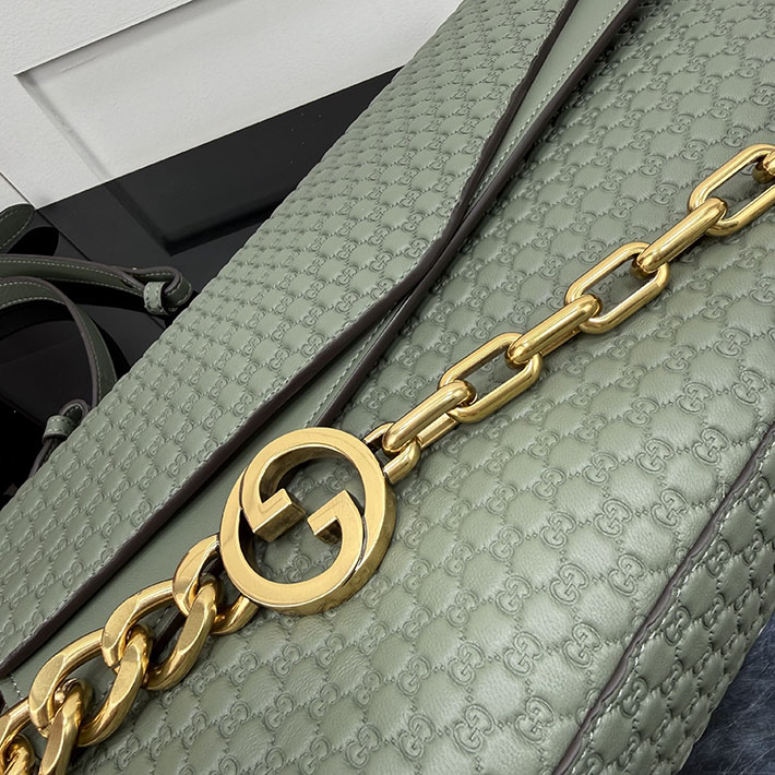 グッチ バッグ アウトレット 店舗 GUCCI GGパターン ラージ スエード GG ショルダーバッグ グリーン 857362 AAF1I 3403 グッチ バッグ 値段 - 画像 (5)
