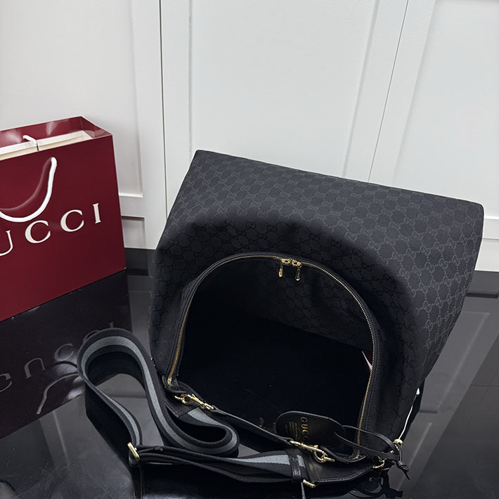 グッチ バッグ アウトレット 店舗 GUCCI GGキャンバス ホーボーショルダーバッグ ブラック A00B49 AAHHD 1094 グッチ ショルダーバッグ 安い - 画像 (7)