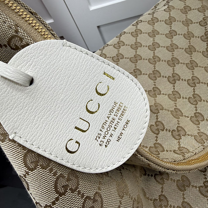 グッチ バッグ アウトレット 店舗 GUCCI GGキャンバス ホーボーショルダーバッグ ベージュ A00B49 FAFV9 9664 グッチ ホーボーバッグ - 画像 (5)