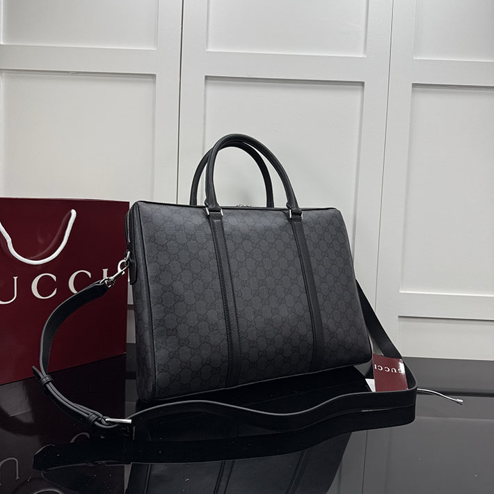 グッチ バッグ アウトレット 店舗 GUCCI エッセンス クラシック ミディアム ブリーフケース ブラック A0007X FAF8A 1000 グッチ ビジネスバッグ メンズ - 画像 (8)