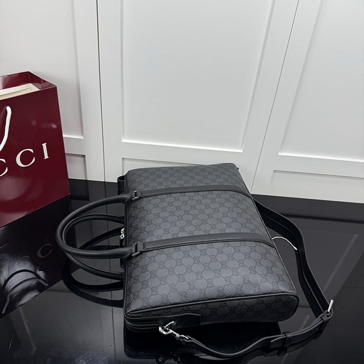 グッチ バッグ アウトレット 店舗 GUCCI エッセンス クラシック ミディアム ブリーフケース ブラック A0007X FAF8A 1000 グッチ ビジネスバッグ メンズ - 画像 (7)