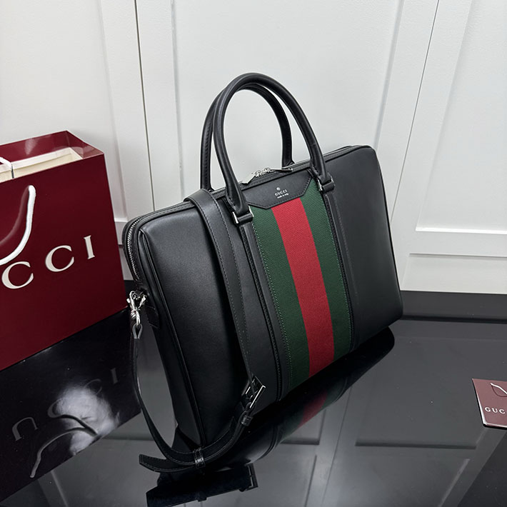 グッチ バッグ アウトレット 店舗 GUCCI メガ ウェブ トレードマーク ミディアム ブリーフケース ブラック A0007X AAGSU 1053 グッチ ビジネスバッグ アウトレット - 画像 (9)