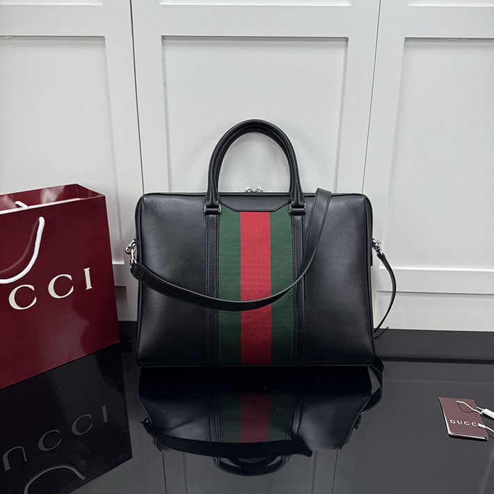 グッチ バッグ アウトレット 店舗 GUCCI メガ ウェブ トレードマーク ミディアム ブリーフケース ブラック A0007X AAGSU 1053 グッチ ビジネスバッグ アウトレット - 画像 (8)