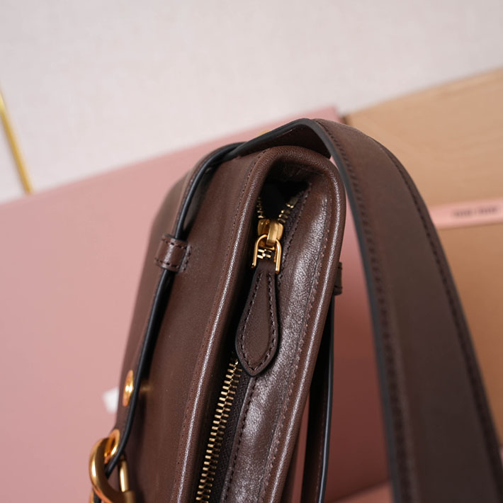 ミュウミュウ バッグ アウトレット 店舗 MiuMiu アバンチュール ナッパレザー バッグ レギュラー ブライアウッド 5BC182_2BBL_F0NBL MIUMIU バッグ アウトレット - 画像 (3)