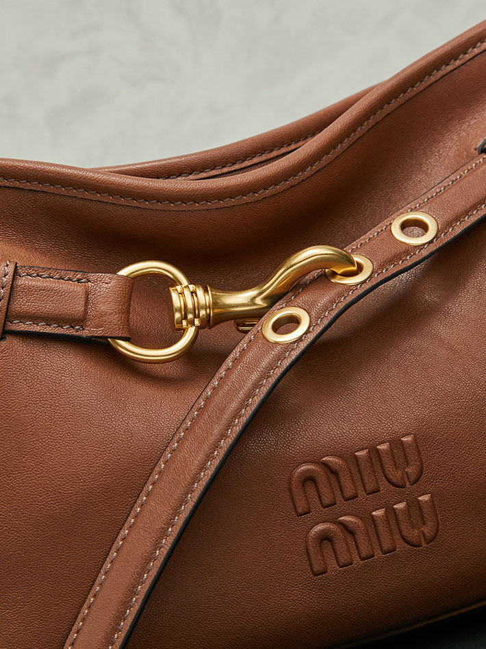 ミュウミュウ バッグ アウトレット 店舗 MiuMiu アバンチュール ナッパレザー バッグ レギュラー ブラウン 5BC182_2BBL_F0316 ミュウミュウ ハンドバッグ アウトレット - 画像 (6)
